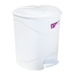 Контейнер для сміття Irak Plastik Bella №2 з педаллю білий 19 л (4561)