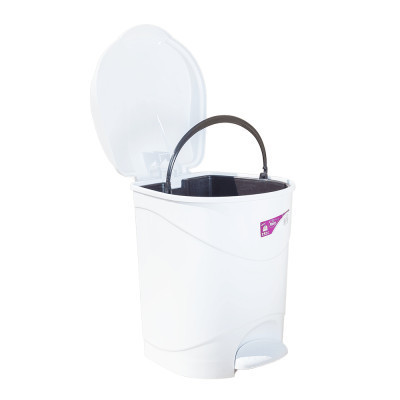 Контейнер для сміття Irak Plastik Bella №2 з педаллю білий 19 л (4561)