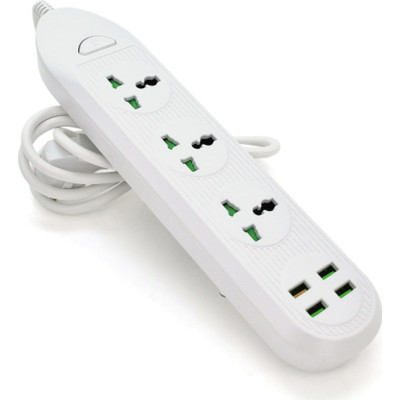 Мережевий фільтр живлення Voltronic TВ-Т16, 4роз, 3*USB White (ТВ-Т16-White)