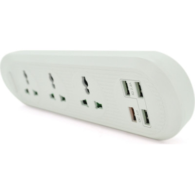 Мережевий фільтр живлення Voltronic TВ-Т16, 4роз, 3*USB White (ТВ-Т16-White)