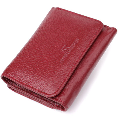 Гаманець ST Leather З натуральної шкіри Бордовий (23077)