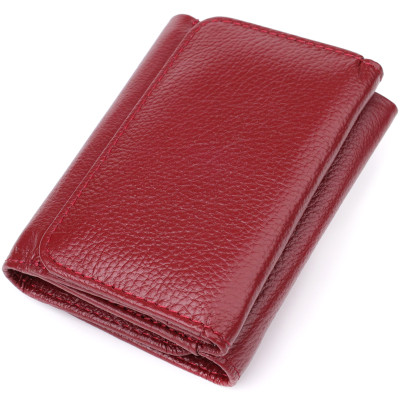 Гаманець ST Leather З натуральної шкіри Бордовий (23077)