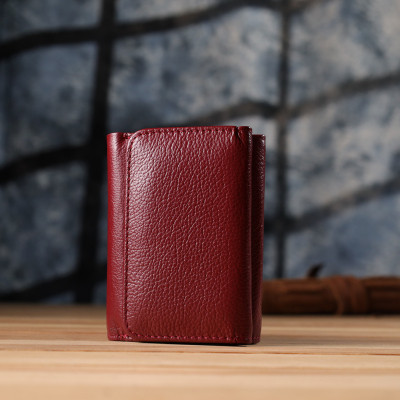 Гаманець ST Leather З натуральної шкіри Бордовий (23077)