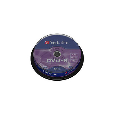 Диск DVD Verbatim 4.7Gb 16X CakeBox 10шт Silver (43498)