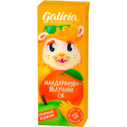 Сік дитячий Galicia Мандариново-яблучного пастеризованого неосвітленого 200 мл (4820209563511)