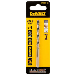 Свердло DeWALT по металу Black &amp; Gold, HSS-G, 5.5 х 93 х 57 мм (DT20521)
