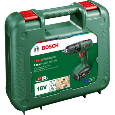 Шуруповерт Bosch EasyImpact 18V-40 18В 2х2Агод 2038Нм 0-4300-1630обхв кейс ЗП 1.4кг (0.603.9D8.108)