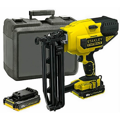 Цвяхозабивач Stanley FatMax, 18V, цвяхи 1.6/64 мм, 2.6 кг, 2x2Ah, ЗП, кейс (FMC792D2)