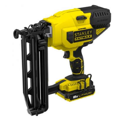 Цвяхозабивач Stanley FatMax, 18V, цвяхи 1.6/64 мм, 2.6 кг, 2x2Ah, ЗП, кейс (FMC792D2)