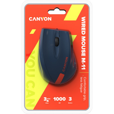 Мишка Canyon M-11 USB Blue/Red (CNE-CMS11BR)