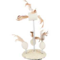 Іграшка для котів Trixie М'ячі з пір'ям на пружинах 15 x 30 см (4011905407210)