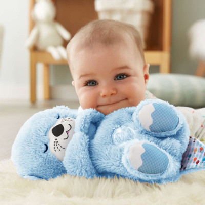 Нічник Bambi М&#039;яка іграшка-нічник Дихаюча видра Blue (2284-25 blue)