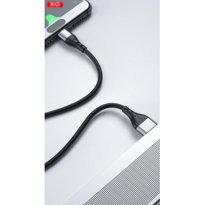 Дата кабель USB 2.0 AM to Lightning 1.0m 2.4A double-side grey XO (NB188-L-1-GR)
