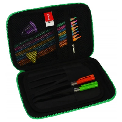 Пенал Cool For School з тисненням 1 відділення Чорний (QT-5638-Black)
