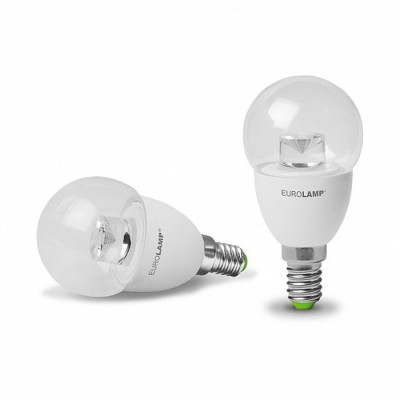 Лампочка Eurolamp G45 прозрачная 5W E14 3000K (LED-G45-05143(D)clear)