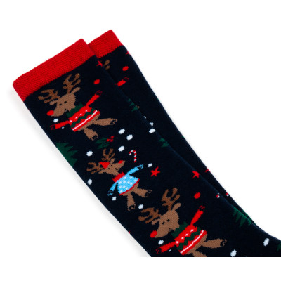 Шкарпетки дитячі BNM махрові новорічні (M1C0501-0035-9-darkblue)