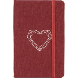 Книга записна Optima Heart А5 128 аркушів клітинка (O27191-03)