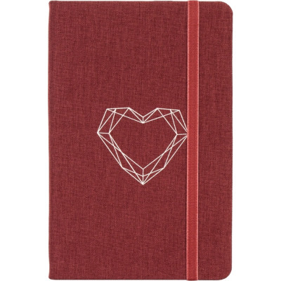 Книга записна Optima Heart А5 128 аркушів клітинка (O27191-03)
