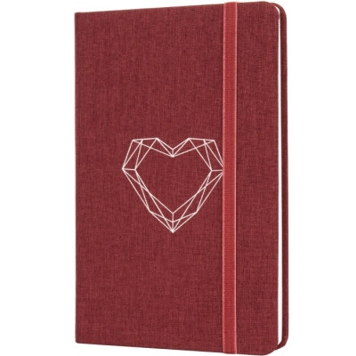 Книга записна Optima Heart А5 128 аркушів клітинка (O27191-03)