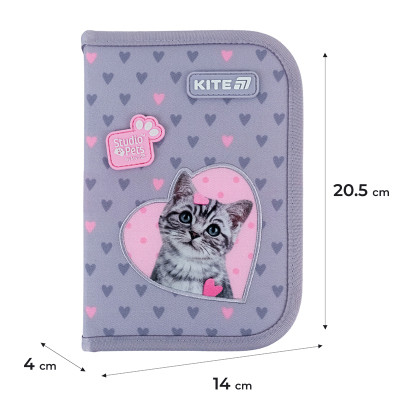 Пенал Kite 621 Studio Pets, 1 відділення, 1 відворот (SP25-621)