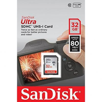 Карта пам&#039;яті SanDisk 32GB SDHC class 10 Ultra (SDSDUN4-032G-GN6IN)