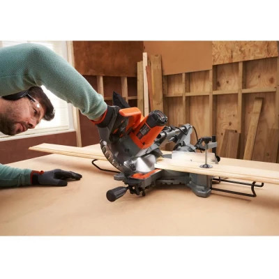 Торцювальна пила Black&amp;Decker 1500 Вт, диск 216х30 мм, 4700 об/хв, XPS, вага 15 кг (BES701)
