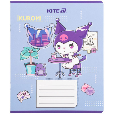 Зошит Kite Kuromi, 18 аркушів, клітинка (HK25-236-1)