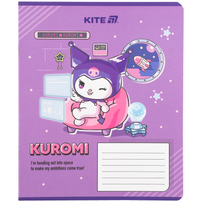 Зошит Kite Kuromi, 18 аркушів, клітинка (HK25-236-1)