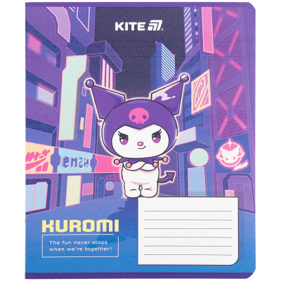 Зошит Kite Kuromi, 18 аркушів, клітинка (HK25-236-1)