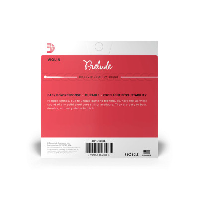 Струни для скрипки D&#039;Addario Prelude Violin String Set 4/4 Scale Light Tension (J810 4/4L)