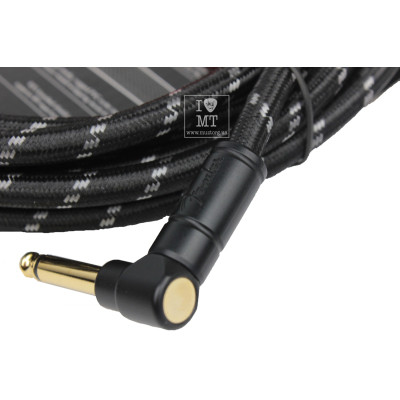 Інструментальний кабель Fender Cable Deluxe Series 15&#039; Angled Black Tweed (228453)