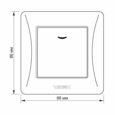 Вимикач Videx BINERA 1кл з підсвічуванням срібний (VF-BNSW1L-SS)