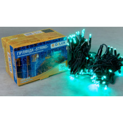 Гірлянда Delux String 100LED IP44 EN 10 м Зелений/чорний (90016599)