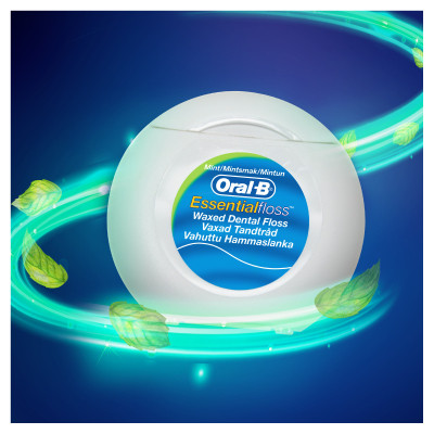 Зубна нитка Oral-B Essential floss Waxed м&#039;ятна 50 м (3014260280772/5010622005029)