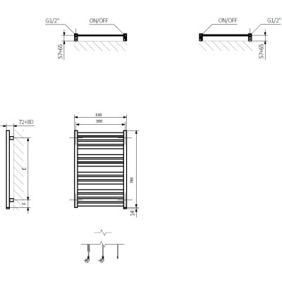 Сушарка для рушників Terma Marlin One 780x530 (WWMRN078053KS96E8P)