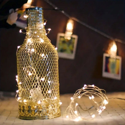 Гірлянда ColorWay Струна LED 50 5 м теплий колір 3 AA Battery (CW-G-50L5NB)