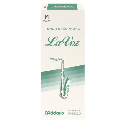 Тростина для саксофона D&#039;Addario La Voz - Tenor Sax Medium - 5 Pack (RKC05MD)