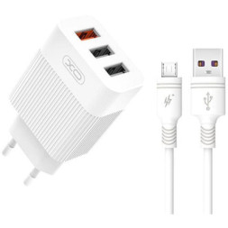 Зарядний пристрій XO L72 QC3.0 3USB +micro (XO-L72-MCR)