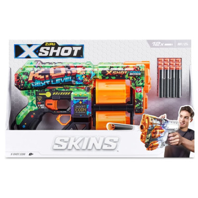 Іграшкова зброя Zuru X-Shot Швидкострільний бластер Skins Dread К.О. (12 патронів) (36517B)