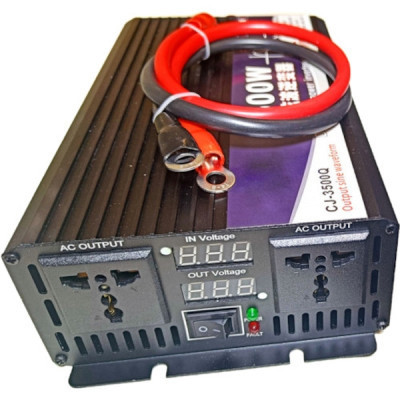 Автомобільний інвертор Choetech 12/220V 1600Вт, чиста синусоїда (CJ3500Q-BK-ZX)