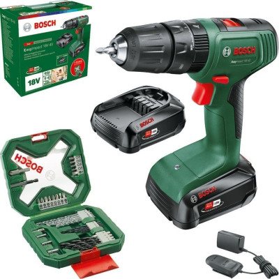 Шуруповерт Bosch EasyImpact 18V-40 18В 2х2Агод 2038Нм 0-4300-1630обхв кейс ЗП набір з (0.603.9D8.109)