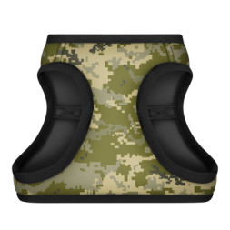 Шлея для собак WAUDOG Clothes з QR паспортом &quot;Мілітарі&quot; S2 (228-4026)