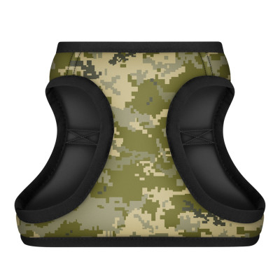 Шлея для собак WAUDOG Clothes з QR паспортом &quot;Мілітарі&quot; S2 (228-4026)