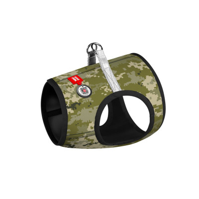 Шлея для собак WAUDOG Clothes з QR паспортом &quot;Мілітарі&quot; S2 (228-4026)