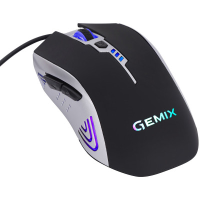 Мишка Gemix W100 USB Black/Gray + ігрова поверхня (W100Combo)