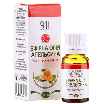 Ефірна олія ГРІН ФАРМ КОСМЕТИК Масло эфирное апельсиновое 20 мл (4820182114625)