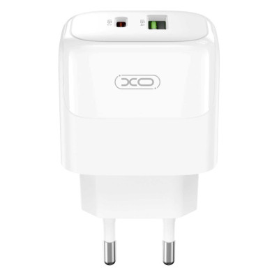Зарядний пристрій XO L138 48W USB-C PD30W + USB-A QC18W White (L138_White)