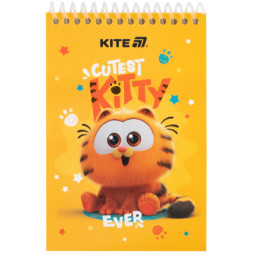 Блокнот Kite на спіралі Garfield А6, 48 аркушів, нелінований (GF25-196)