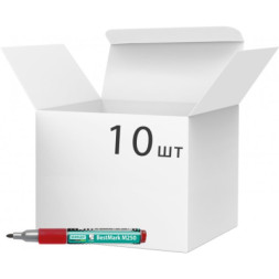 Маркер Stanger водостійкий, 1-3 мм, з грипом червоний 10 шт (MARKER-PER-STM250R10)