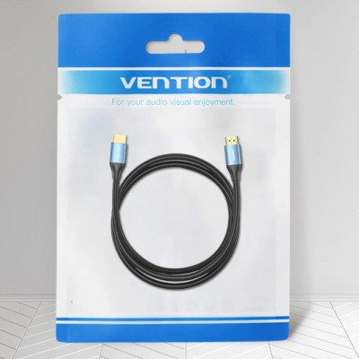 Кабель мультимедійний HDMI to HDMI 10.0m V2.0 4K 60Hz Aluminum Alloy Blue Vention (ALHSL)